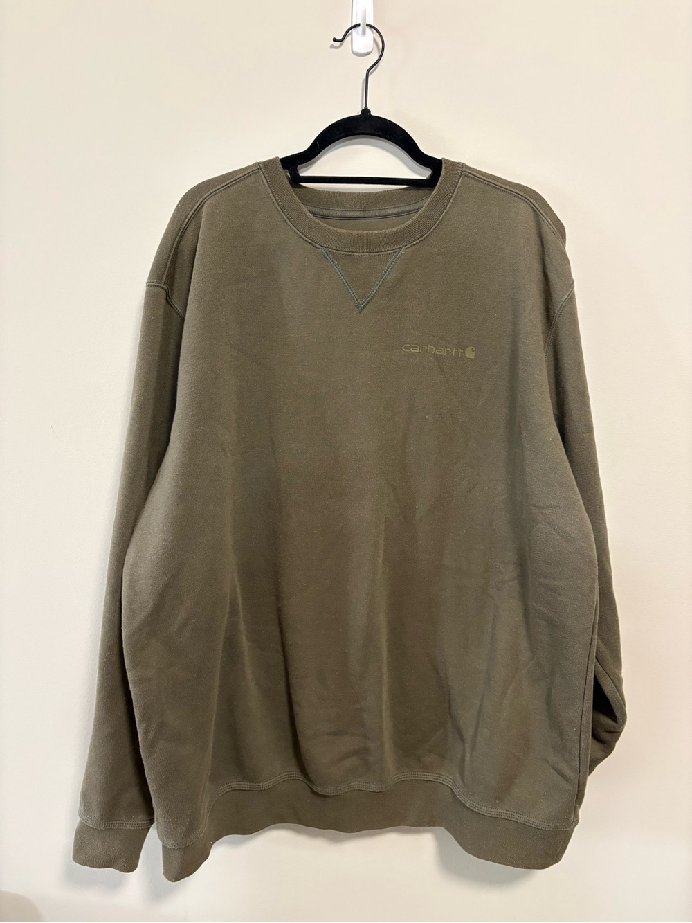 Carhartt Mens Original Fit Midweight Crew Neck Sweatshirt Olive Green Size XL